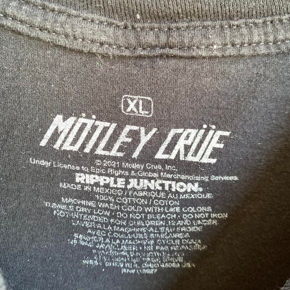 Motley Crue Band Too Fast For Love black t-shirt XL by Ripple junction - Picture 3 of 6